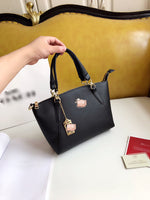 M-Handbag Coach 26-23cm Women's Soft Faux Leather Tote Shoulder Bag Big Capacity Tassel Handbag