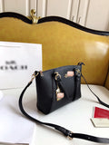 M-Handbag Coach 26-23cm Women's Soft Faux Leather Tote Shoulder Bag Big Capacity Tassel Handbag