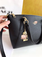 M-Handbag Coach 26-23cm Women's Soft Faux Leather Tote Shoulder Bag Big Capacity Tassel Handbag
