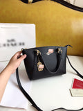 M-Handbag Coach 26-23cm Women's Soft Faux Leather Tote Shoulder Bag Big Capacity Tassel Handbag