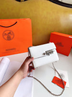 M-Handbag H.E.R.M.E.S Verrou 18-13cm Women's Small Crossbody Bags Shoulder Bag Satchel Purses