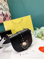 M-Handbag P.i.n.k.o 20-17cm Love Bag Women Leather Handbags Fashion Satchel Bags Shoulder Purses Top Handle Work Bags