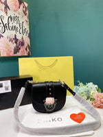 M-Handbag P.i.n.k.o 20-17cm Love Bag Women Leather Handbags Fashion Satchel Bags Shoulder Purses Top Handle Work Bags