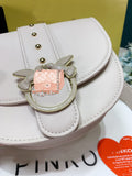 M-Handbag P.i.n.k.o 20-17cm Love Bag Women Leather Handbags Fashion Satchel Bags Shoulder Purses Top Handle Work Bags