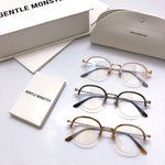 S-sunglasses New GM Square Metal Frame Vintage Retro Classic Full Frame Horn Rimmed Clear Lens Glasses FOR MIG