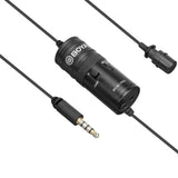 E-Electronic BOYA BY-M1 PRO Audio Video Record Lavalier Lapel Clip Microphone for iPhone Android Mac Vlog Mic for DSLR Camcorder Recorder