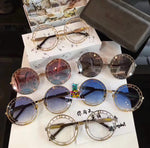 S-sunglasses Round frame Clock pattern Metal eyeglass frame for w.a.n.g.d.e.r.l.a.n.d clock