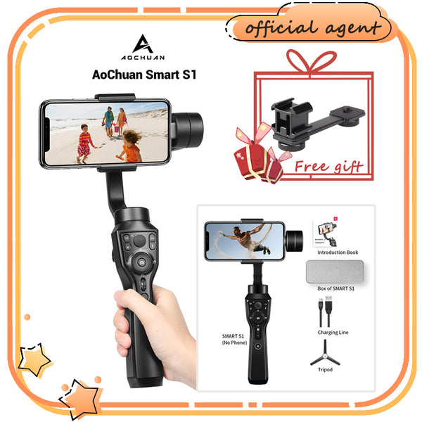 E-electronic XINPU AoChuan Smart S1 3 Axis Handheld Smartphone Gimbal Stabilizer YouTube Video Vlog Tripod for IPhone Android Samsung Galaxy