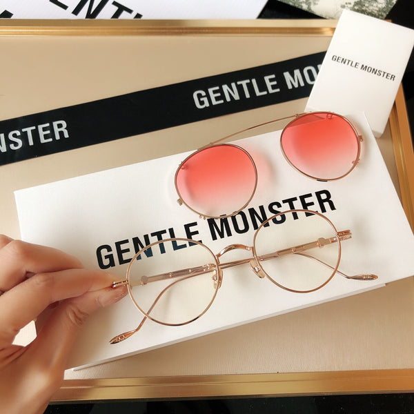 S-sunglasses Binjun 2021 Gentle Fashion Sunglasses for DIPLO - THE CUB 032 with White round glasses case UV400 Polarized Driving Sunglasses Magnetic Clip Glasses Unisex Lenses Retro Frame Day Night Vision Sunglasses Outdoor Anti-UV Eyewear