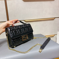 M-Handbag 2021 Baguette bag 22cm Women Retro Small Handbags Short Strap Shoulder Bags Female Baguette Bag PU Leather Underarm Bags