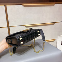 M-Handbag 2021 Baguette bag 22cm Women Retro Small Handbags Short Strap Shoulder Bags Female Baguette Bag PU Leather Underarm Bags