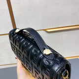 M-Handbag 2021 Baguette bag 22cm Women Retro Small Handbags Short Strap Shoulder Bags Female Baguette Bag PU Leather Underarm Bags