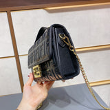 M-Handbag 2021 Baguette bag 22cm Women Retro Small Handbags Short Strap Shoulder Bags Female Baguette Bag PU Leather Underarm Bags