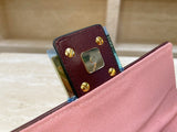 M-Handbag Baguette bag 22cm Retro Alligator Skin Pattern Female Small Handbags Short Strap Shoulder Bags Phone Purse Baguette Bag High Quality PU Leather