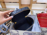 M-Handbag SMALL DIORRTRAVEL VANITY CASE 25-15-14cm Female Brand Profession Makeup Case Fashion Beautician Cosmetics Organizer Storage Box Nail Tool Suitcase For Women Make Up Bag