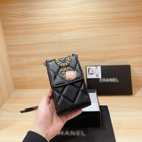 M-Handbag 10-17cm 19 Phone Holder With Chain Mobile Phone Bag Messenger Bag Shiny Goatskin Gold-Tone Silver-Tone Ruthenium-Finish MetalBeige Shoulder Bag Tote Bag for women for iphone 12