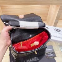 M-Handbag 25-18cm 19 Flap Bag Shoulder Bag Women Fashion Small Leather Original Crossbody Bags With Goatskin Gold-Tone Silver-Tone Ruthenium-Finish MetalBlack For Women Men Gym Bag