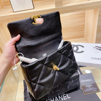 M-Handbag 25-18cm 19 Flap Bag Shoulder Bag Women Fashion Small Leather Original Crossbody Bags With Goatskin Gold-Tone Silver-Tone Ruthenium-Finish MetalBlack For Women Men Gym Bag