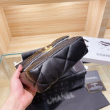 M-Handbag 25-18cm 19 Flap Bag Shoulder Bag Women Fashion Small Leather Original Crossbody Bags With Goatskin Gold-Tone Silver-Tone Ruthenium-Finish MetalBlack For Women Men Gym Bag