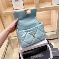 M-Handbag 25-18cm 19 Flap Bag Shoulder Bag Women Fashion Small Leather Original Crossbody Bags With Goatskin Gold-Tone Silver-Tone Ruthenium-Finish MetalBlack For Women Men Gym Bag