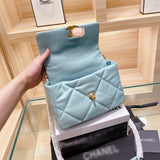 M-Handbag 25-18cm 19 Flap Bag Shoulder Bag Women Fashion Small Leather Original Crossbody Bags With Goatskin Gold-Tone Silver-Tone Ruthenium-Finish MetalBlack For Women Men Gym Bag