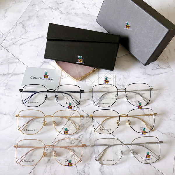 S-sunglasses Dior New Fashion Square Glasses For CD013 Women Men Vintage Classic Metal Flat Mirror Optical Spectacles Frame Unisex Vision Care Eyeglasses Vintage Anti Blue light Glasses Frame Myopia Optical Mirror Simple Metal Transparent Eyewear