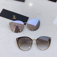 S-sunglasses Dior Women's Oval Cat Eye Sunglasses For CD0230S Lady Metal Shades Luxury Sunglasses Female Driving Glasses Fashion Women Mirror Eyewear Frame Metal Temple UV400