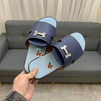 S-shoe H.e.r.m.e.s New Summer Slippers Letter Metal Buckle Flip Flops Genuine Leather Sandals Women Fashion Flats Shoes Ladies Slipper Women's Sandals Flat Slippers Non-slip Beach Shoes Casual Shoes Ladies Sandals