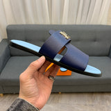 S-shoe H.e.r.m.e.s New Summer Slippers Letter Metal Buckle Flip Flops Genuine Leather Sandals Women Fashion Flats Shoes Ladies Slipper Women's Sandals Flat Slippers Non-slip Beach Shoes Casual Shoes Ladies Sandals