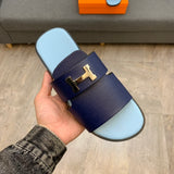 S-shoe H.e.r.m.e.s New Summer Slippers Letter Metal Buckle Flip Flops Genuine Leather Sandals Women Fashion Flats Shoes Ladies Slipper Women's Sandals Flat Slippers Non-slip Beach Shoes Casual Shoes Ladies Sandals