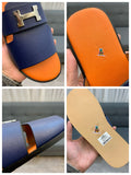 S-shoe H.e.r.m.e.s New Summer Slippers Letter Metal Buckle Flip Flops Genuine Leather Sandals Women Fashion Flats Shoes Ladies Slipper Women's Sandals Flat Slippers Non-slip Beach Shoes Casual Shoes Ladies Sandals