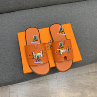 S-shoe H.e.r.m.e.s New Summer Slippers Letter Metal Buckle Flip Flops Genuine Leather Sandals Women Fashion Flats Shoes Ladies Slipper Women's Sandals Flat Slippers Non-slip Beach Shoes Casual Shoes Ladies Sandals