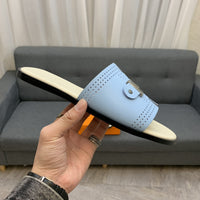 S-shoe H.e.r.m.e.s New Summer Slippers Letter Metal Buckle Flip Flops Genuine Leather Sandals Women Fashion Flats Shoes Ladies Slipper Women's Sandals Flat Slippers Non-slip Beach Shoes Casual Shoes Ladies Sandals