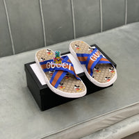 S-shoe GUCCI Summer Women Sandals Shoes Summer Style Fashion PU Leather Interlocking Surface Female Slippers Solid High Quality Woman Slides Multi-style Non-slip Home Slippers Indoor Shoes Female Sandals Shoes