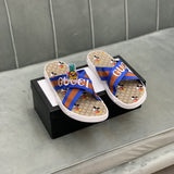 S-shoe GUCCI Summer Women Sandals Shoes Summer Style Fashion PU Leather Interlocking Surface Female Slippers Solid High Quality Woman Slides Multi-style Non-slip Home Slippers Indoor Shoes Female Sandals Shoes