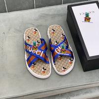 S-shoe GUCCI Summer Women Sandals Shoes Summer Style Fashion PU Leather Interlocking Surface Female Slippers Solid High Quality Woman Slides Multi-style Non-slip Home Slippers Indoor Shoes Female Sandals Shoes