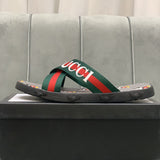S-shoe GUCCI Summer Women Sandals Shoes Summer Style Fashion PU Leather Interlocking Surface Female Slippers Solid High Quality Woman Slides Multi-style Non-slip Home Slippers Indoor Shoes Female Sandals Shoes