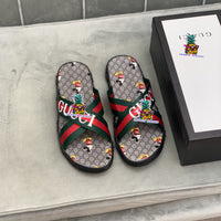 S-shoe GUCCI Summer Women Sandals Shoes Summer Style Fashion PU Leather Interlocking Surface Female Slippers Solid High Quality Woman Slides Multi-style Non-slip Home Slippers Indoor Shoes Female Sandals Shoes