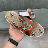 S-shoe GUCCI Summer Women Sandals Shoes Summer Style Fashion PU Leather Interlocking Surface Female Slippers Solid High Quality Woman Slides Multi-style Non-slip Home Slippers Indoor Shoes Female Sandals Shoes
