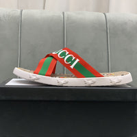 S-shoe GUCCI Summer Women Sandals Shoes Summer Style Fashion PU Leather Interlocking Surface Female Slippers Solid High Quality Woman Slides Multi-style Non-slip Home Slippers Indoor Shoes Female Sandals Shoes
