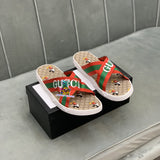 S-shoe GUCCI Summer Women Sandals Shoes Summer Style Fashion PU Leather Interlocking Surface Female Slippers Solid High Quality Woman Slides Multi-style Non-slip Home Slippers Indoor Shoes Female Sandals Shoes