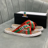 S-shoe GUCCI Summer Women Sandals Shoes Summer Style Fashion PU Leather Interlocking Surface Female Slippers Solid High Quality Woman Slides Multi-style Non-slip Home Slippers Indoor Shoes Female Sandals Shoes