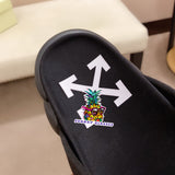 S-shoe O.F.F W.H.I.T.E British Style Thick Bottom Shoes Women Sandals Retro Female Women Sandals Thick Bottom Ladies Sandals Platform Sandals Women Open Toe Beach Shoes Stamped Woman Footwear Sandals