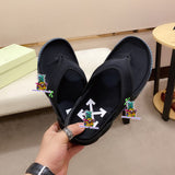 S-shoe O.F.F W.H.I.T.E British Style Thick Bottom Shoes Women Sandals Retro Female Women Sandals Thick Bottom Ladies Sandals Platform Sandals Women Open Toe Beach Shoes Stamped Woman Footwear Sandals