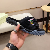 S-shoe O.F.F W.H.I.T.E British Style Thick Bottom Shoes Women Sandals Retro Female Women Sandals Thick Bottom Ladies Sandals Platform Sandals Women Open Toe Beach Shoes Stamped Woman Footwear Sandals