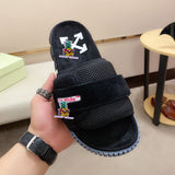 S-shoe O.F.F W.H.I.T.E British Style Thick Bottom Shoes Women Sandals Retro Female Women Sandals Thick Bottom Ladies Sandals Platform Sandals Women Open Toe Beach Shoes Stamped Woman Footwear Sandals
