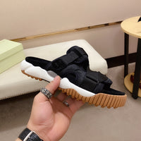 S-shoe O.F.F W.H.I.T.E British Style Thick Bottom Shoes Women Sandals Retro Female Women Sandals Thick Bottom Ladies Sandals Platform Sandals Women Open Toe Beach Shoes Stamped Woman Footwear Sandals