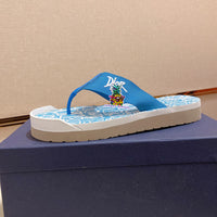 S-shoe Dior Summer Beach Flip Flops Men Shoes New Arrival Non-slip Beach Slipper For Men Large Size Breathable Flats Slipper Men Shoes Women Slippers High Quality Beach Sandals Non-slip Casual Flip Flop Slippers Black Slippers