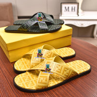 S-shoe Fendi Woman Summer Simple Home Indoor Men and Women's Slippers Cross with Lovers Bathroom Sandals EVA Antiskid Slippers Shoes Sandals Beach Flats Shoes Sandal Non-slip Flat Sandals
