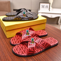 S-shoe Fendi Woman Summer Simple Home Indoor Men and Women's Slippers Cross with Lovers Bathroom Sandals EVA Antiskid Slippers Shoes Sandals Beach Flats Shoes Sandal Non-slip Flat Sandals